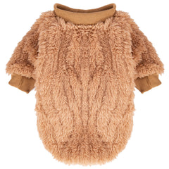FABRICASTLE dog sweater doe front provides lightweight warmth for chilly days.