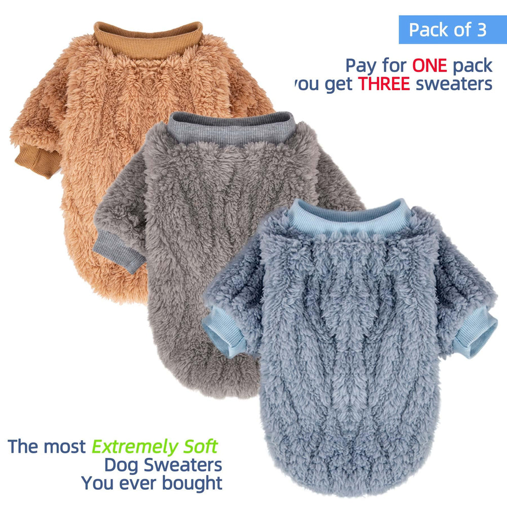 FABRICASTLE dog sweater grey front highlights skin-friendly fleece and easy care.