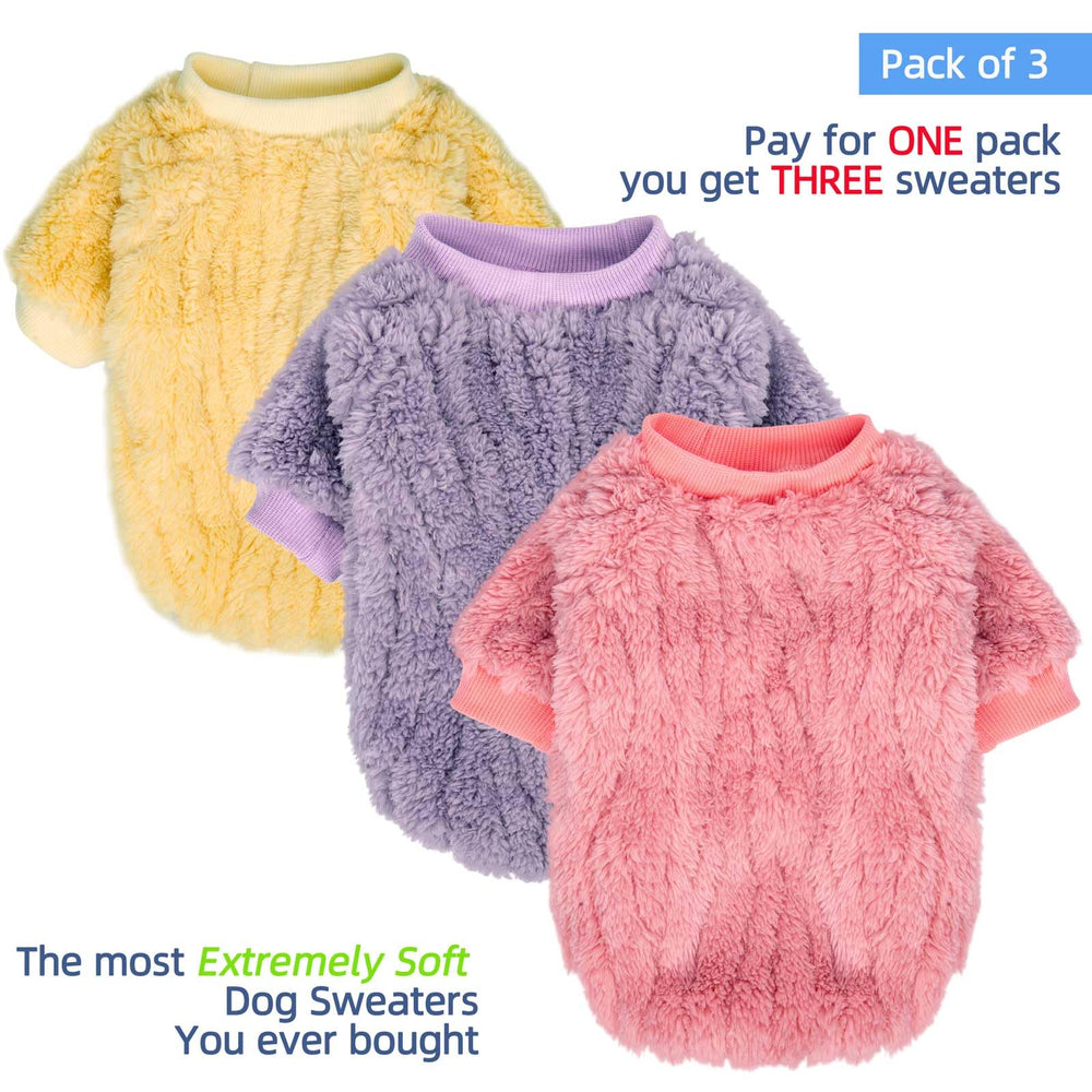 FABRICASTLE dog sweater pack pink keeps pups stylish and snug