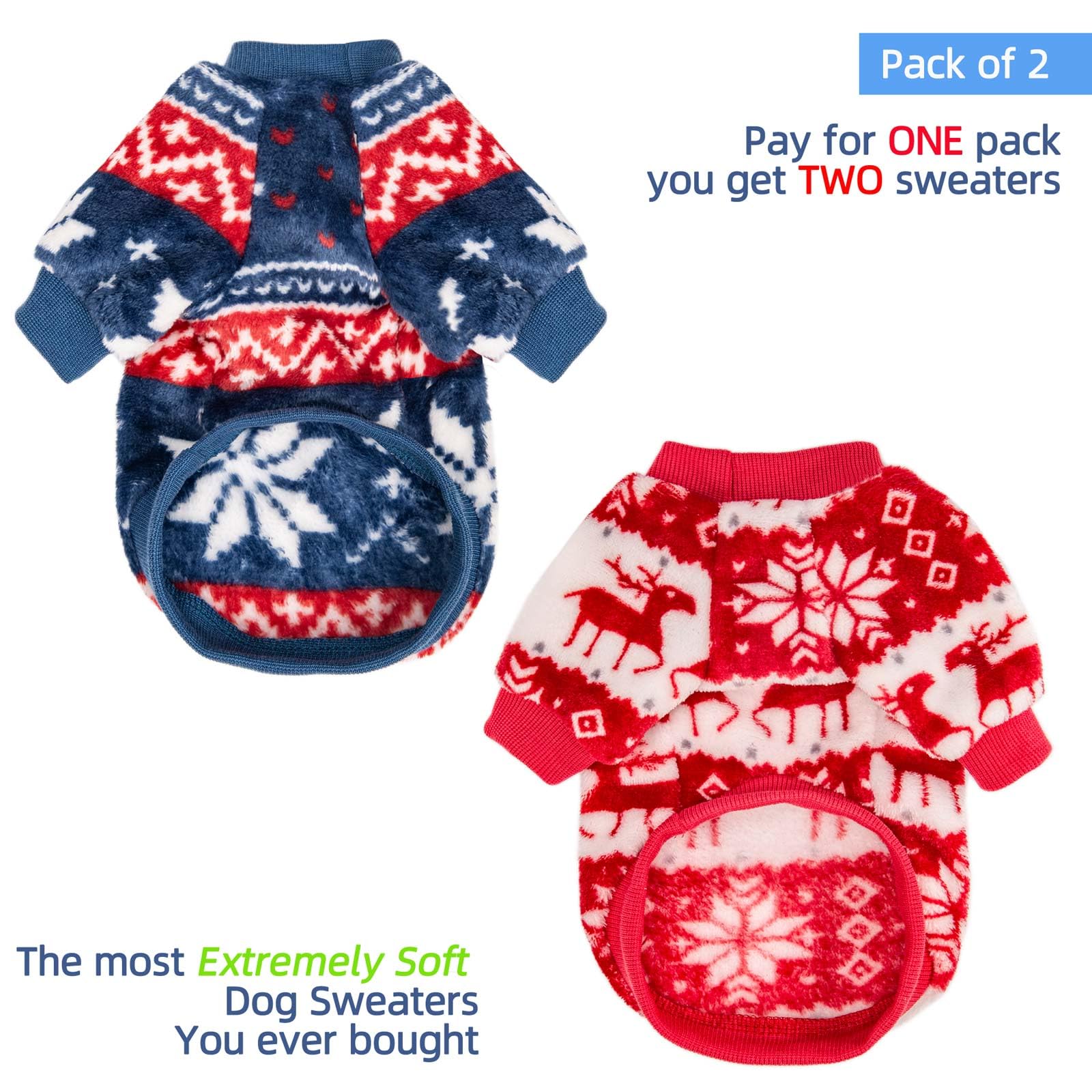 Fabricastle size chart for dog sweaters helping accurate fit.