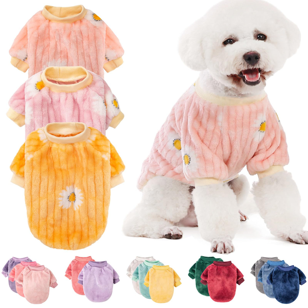 FABRICASTLE small dog sweaters pink pack keep pets warm during chilly outings