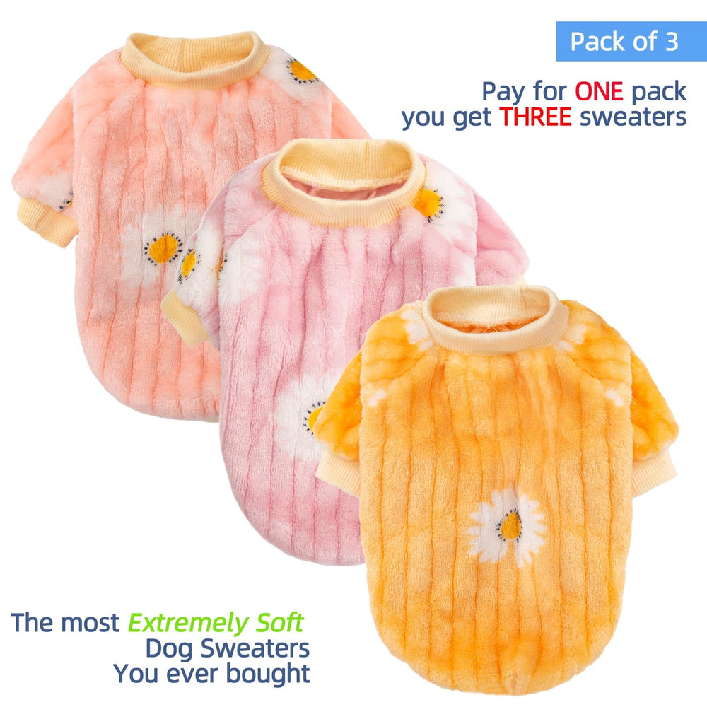 FABRICASTLE small dog sweaters violet pack snug fit for tiny companions