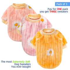 FABRICASTLE small dog sweaters violet pack for stylish warmth.