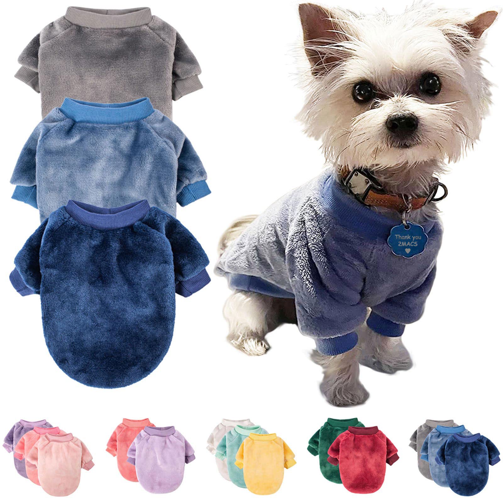 FabricCastle dog sweater pack grey worn by a small dog for warmth and style