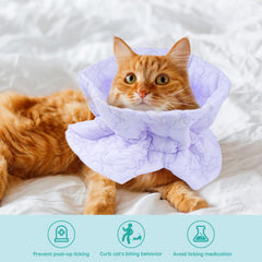 FACULX cat recovery collar soft breathable material close-up highlights comfort during daily wear