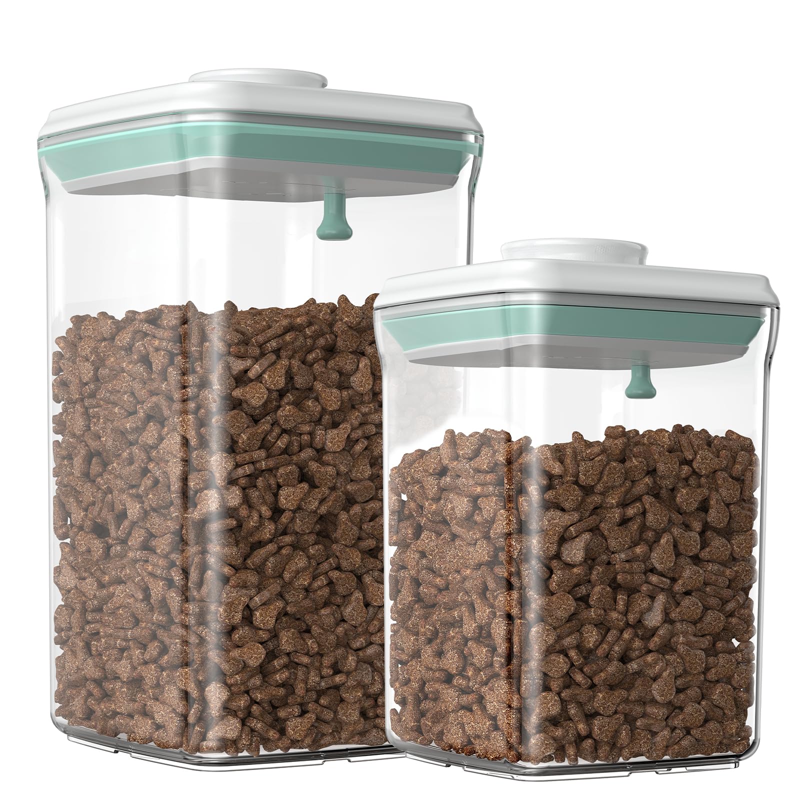FAFAFLYER Dog-Cat POP Treat Jar lid-press enables quick one-handed access for snacks.