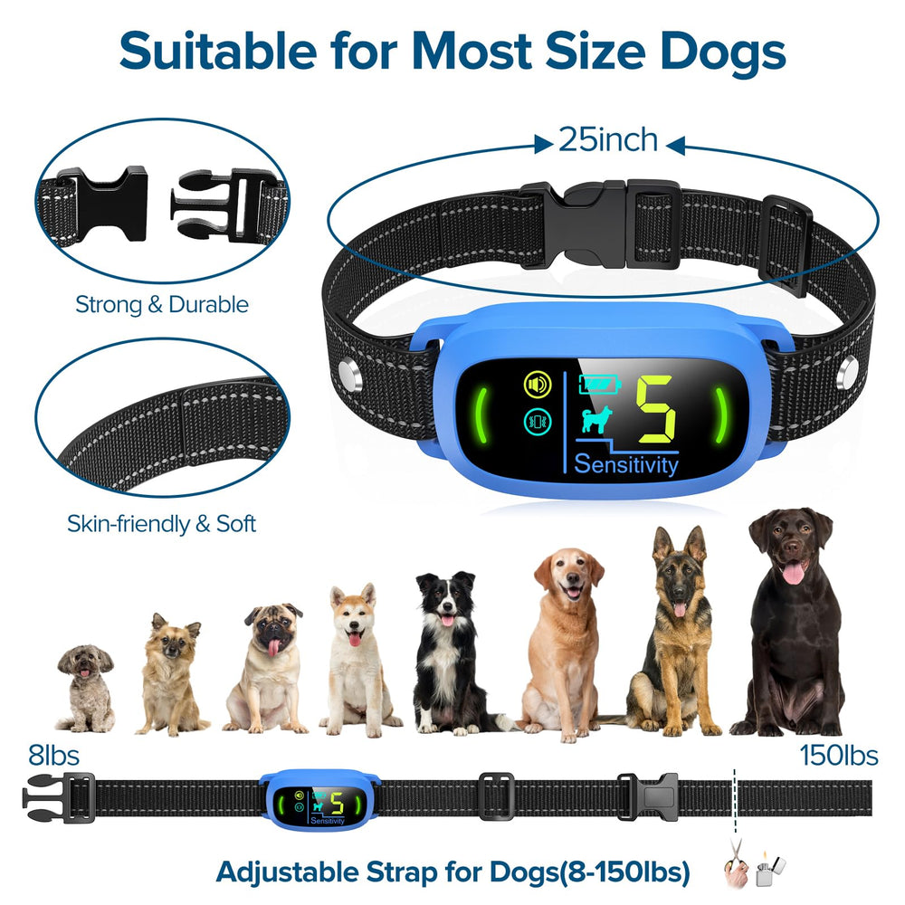 FAFAFROG bark collar blue charging highlights quick power-up for long sessions