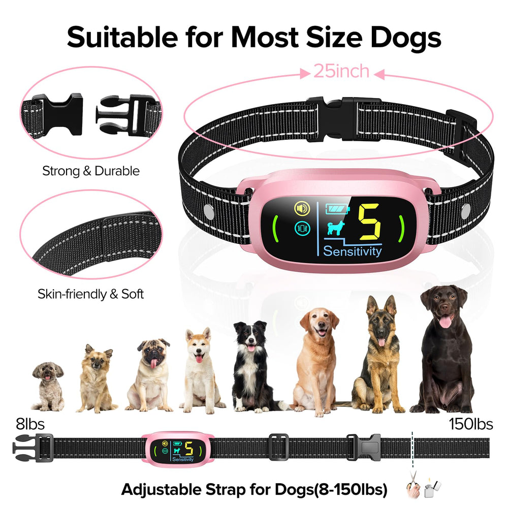 FAFAFROG adjustable collar fits dogs from 8 to 120 pounds as growth occurs