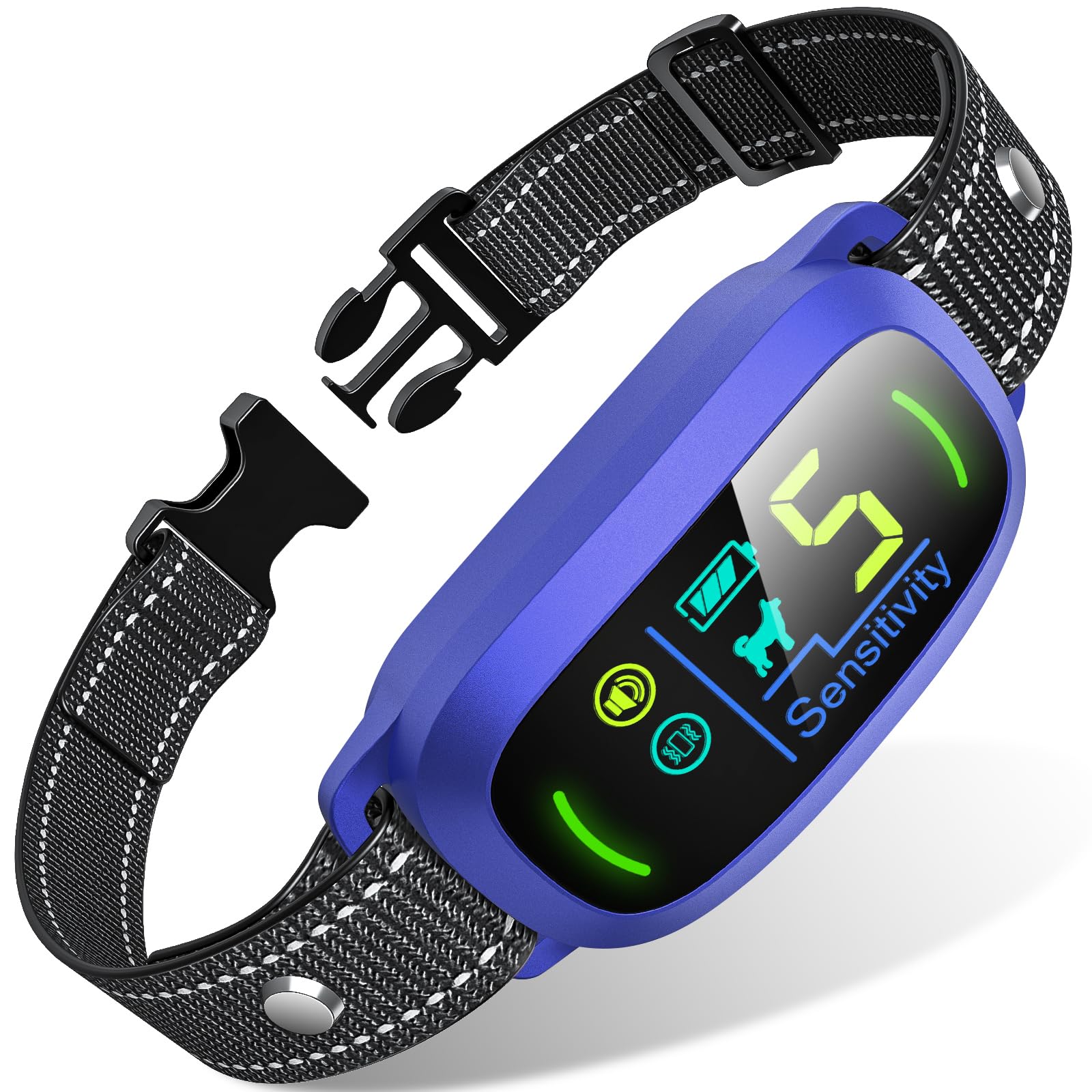 FAFAFROG dog bark collar front view for effective training on walks