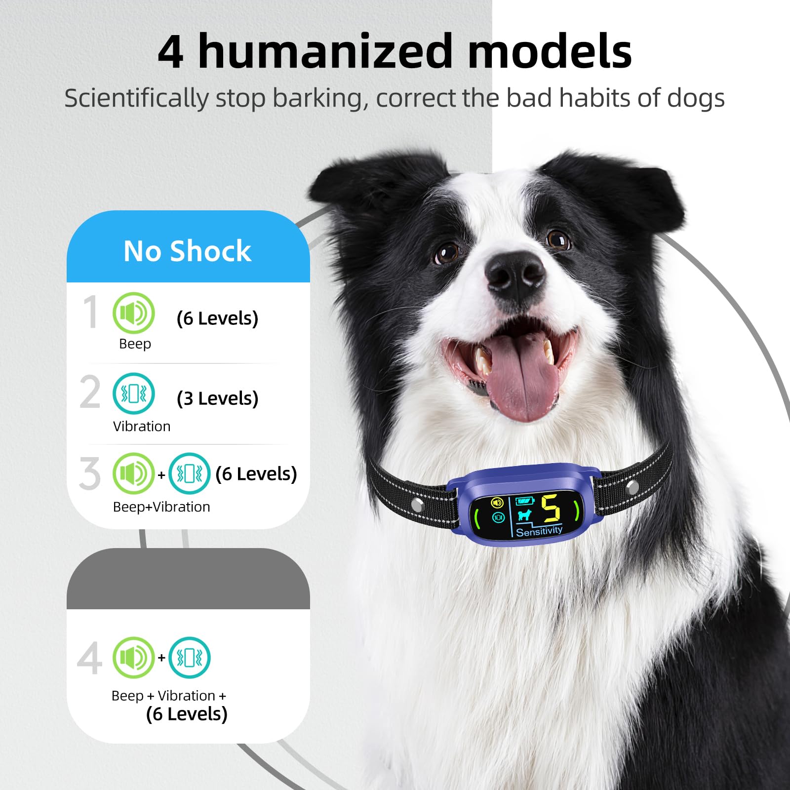 FAFAFROG dog bark collar M-button control for quick quiet mode