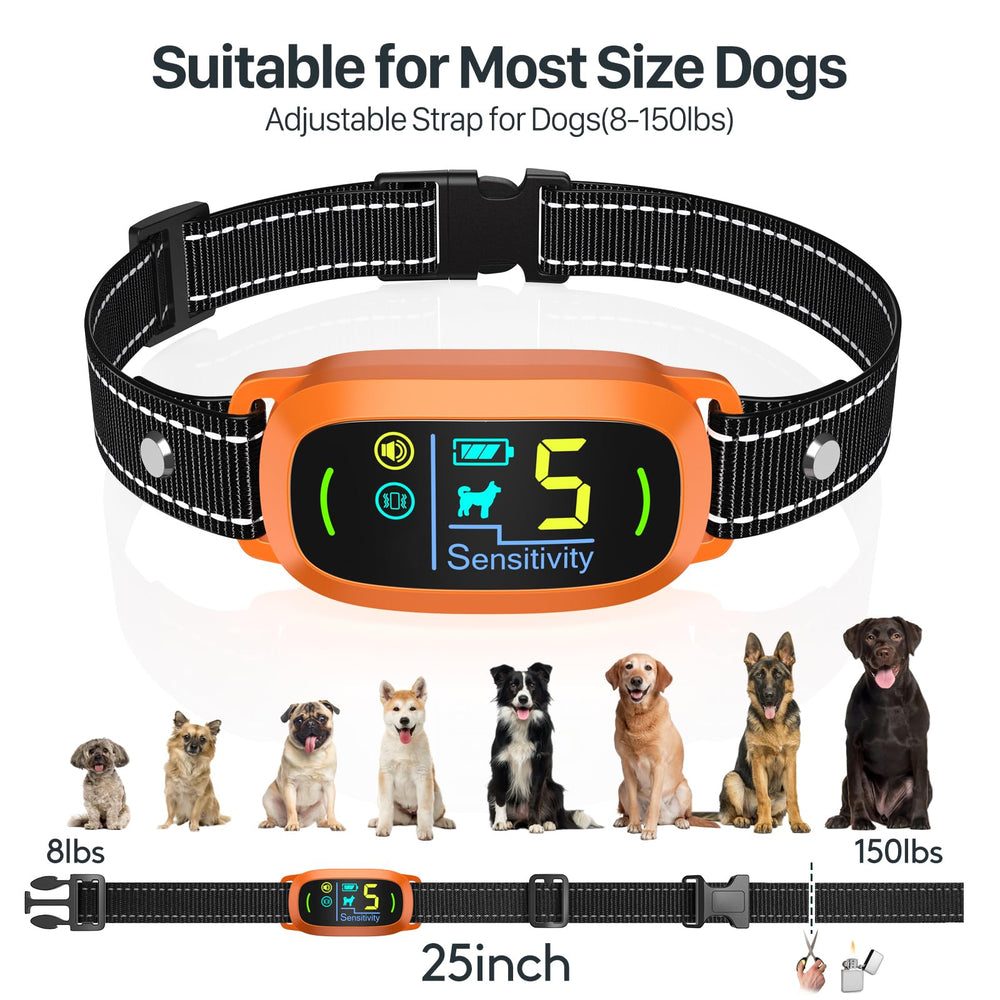 FAFAFROG dog bark collar size-adjustment enables secure fit as dog grows