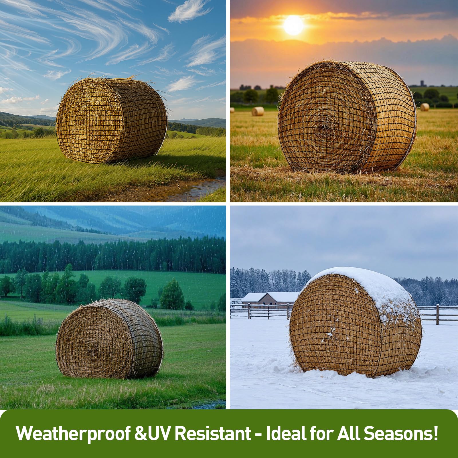 Fahnemt hay net maintenance-friendly; rinse or wipe clean after use.