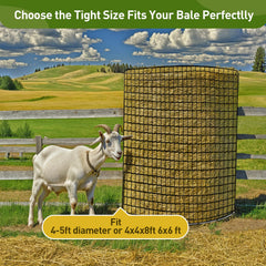 Fahnemt knotless nylon hay net demonstrates durability in harsh weather.