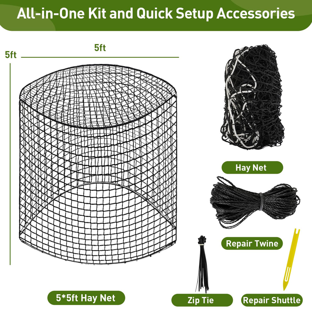 Fahnemt round bale hay net easy-load design speeds setup on bales.