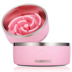 FAHRMOSIS 32oz dog bowl pink enables controlled feeding with ample capacity.