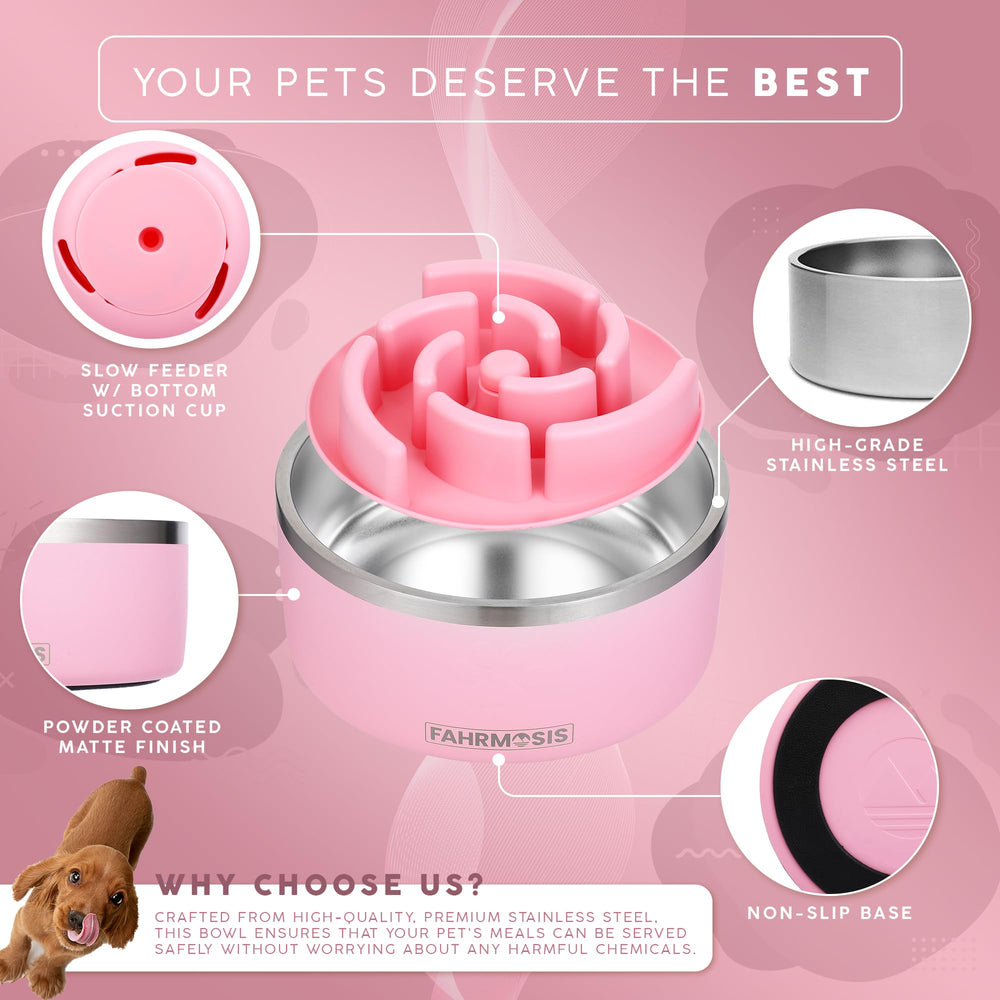 FAHRMOSIS slow-feeder insert ridges slow eating for calmer meals.
