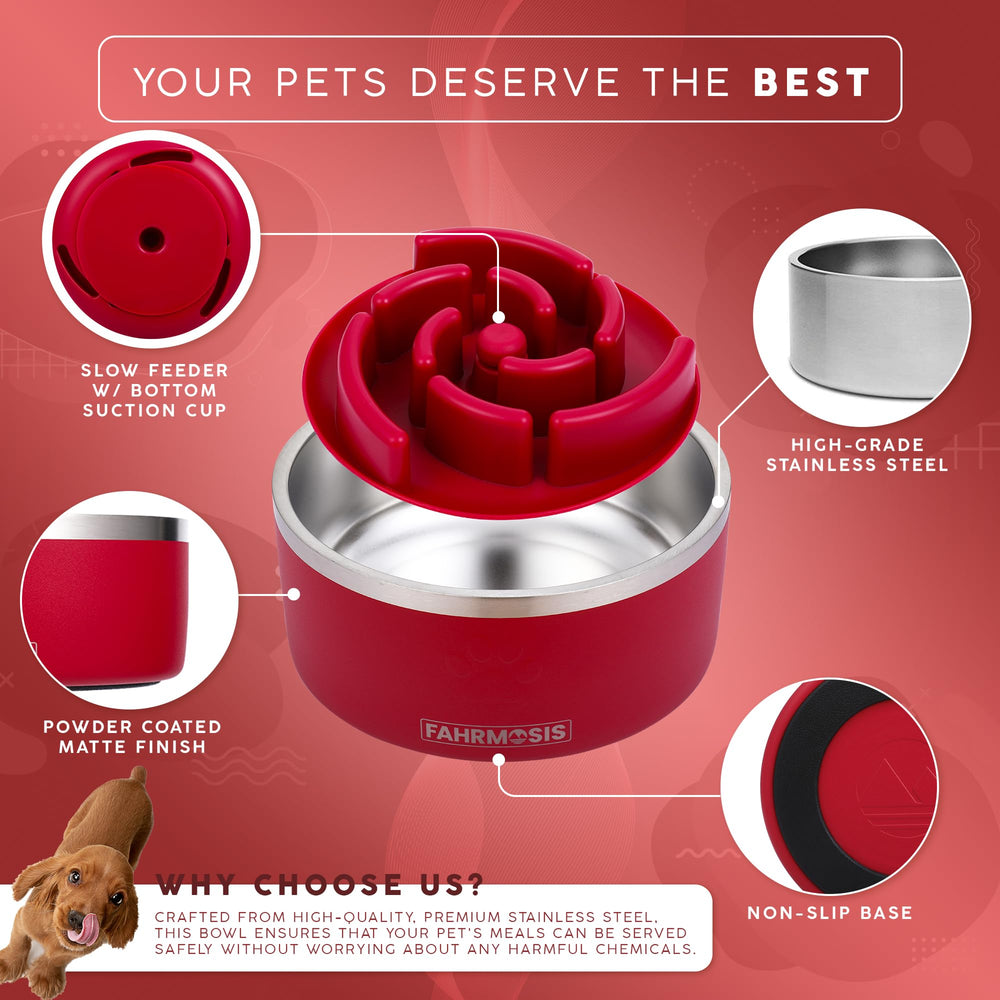 FAHRMOSIS slow-feeder-insert slows eating for better portion control