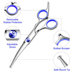 FAIGEO thinning scissors blue with 26-tooth tip for quick even thinning
