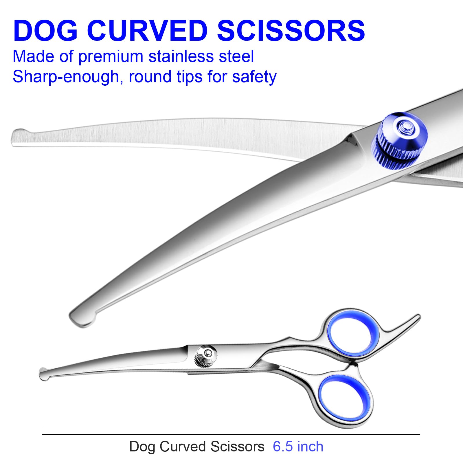 FAIGEO grooming comb blue with wide and close teeth for various coats