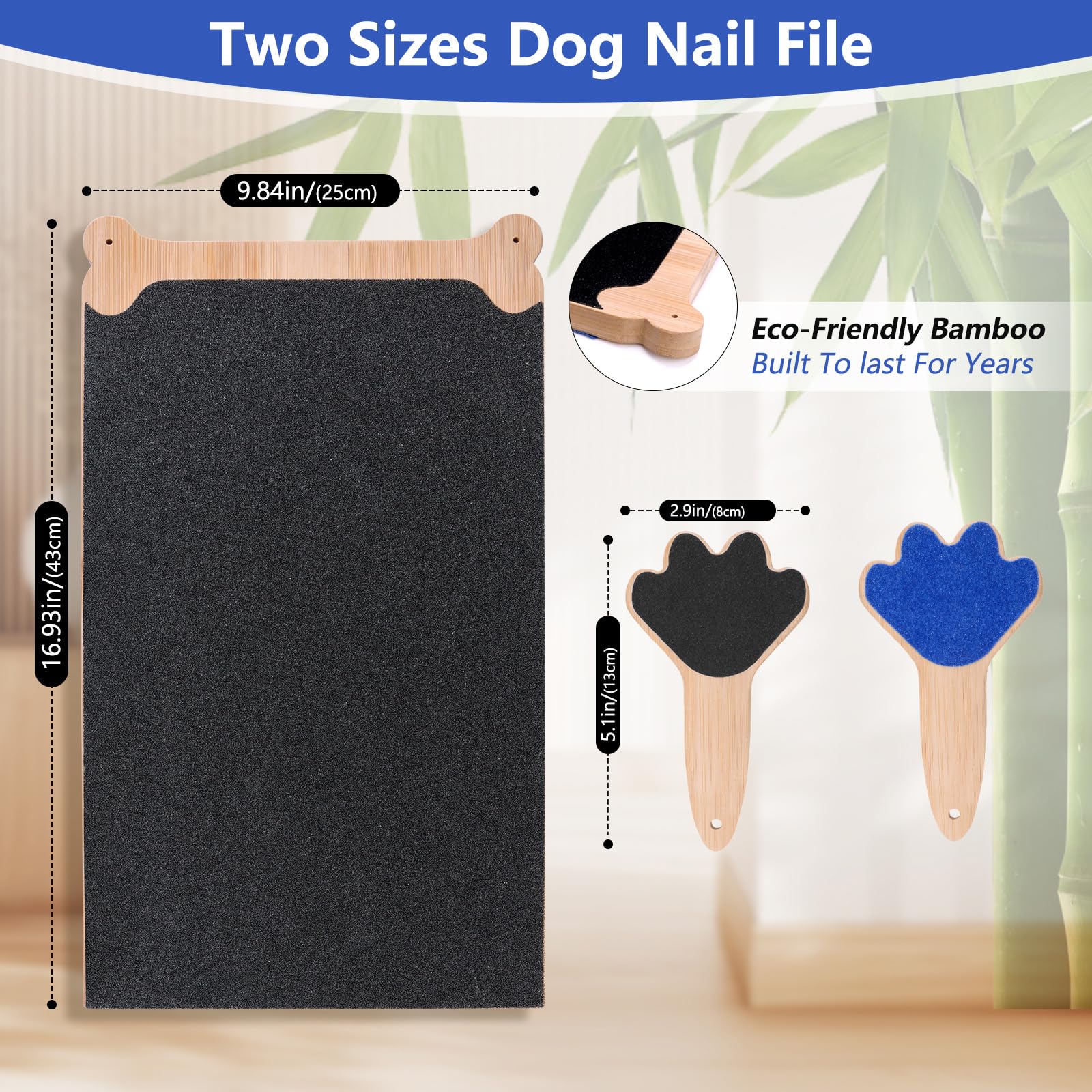 FL Falatier dual-grit sandpaper aids initial filing and edge refinement.