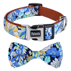 Faleela cute soft girl dog collar with bow on stylish puppy for daily wear