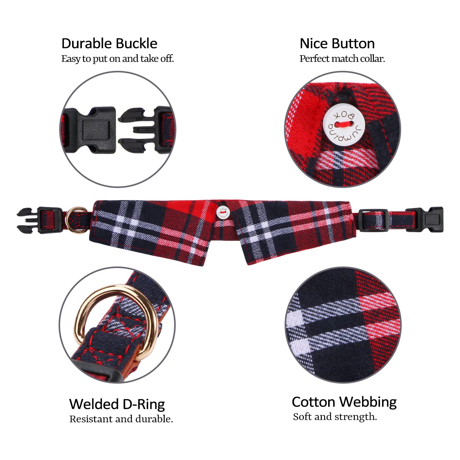 Faleela dog collar with quick-release buckle for safe, fast adjustments.