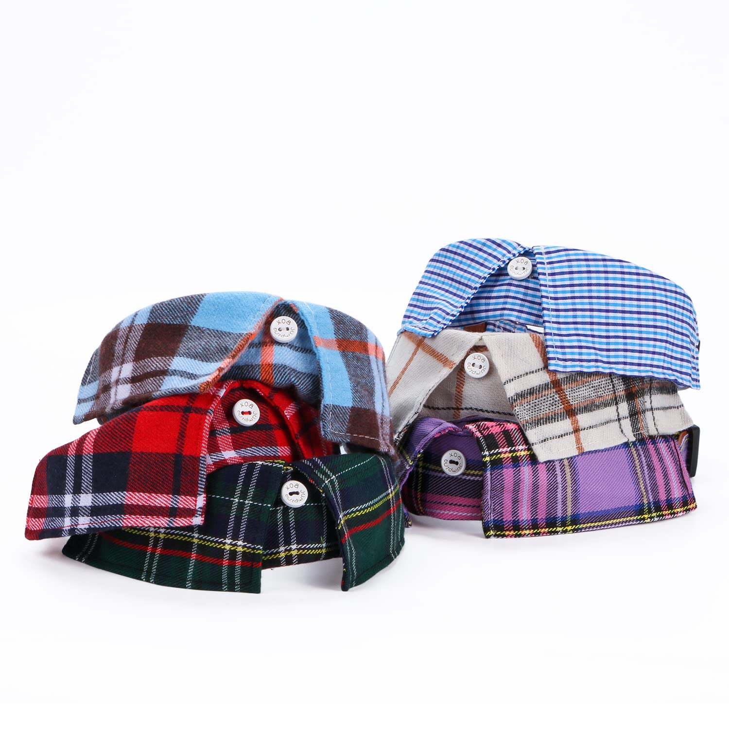 Faleela cotton plaid collar detail emphasizes long-lasting materials for daily wear