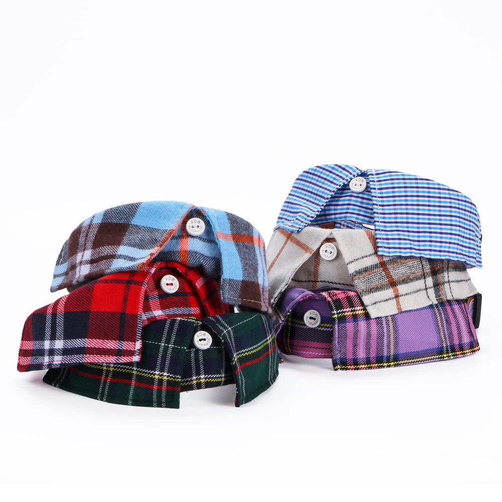 Faleela eye-catching plaid neckwear helps pets stand out during walks.