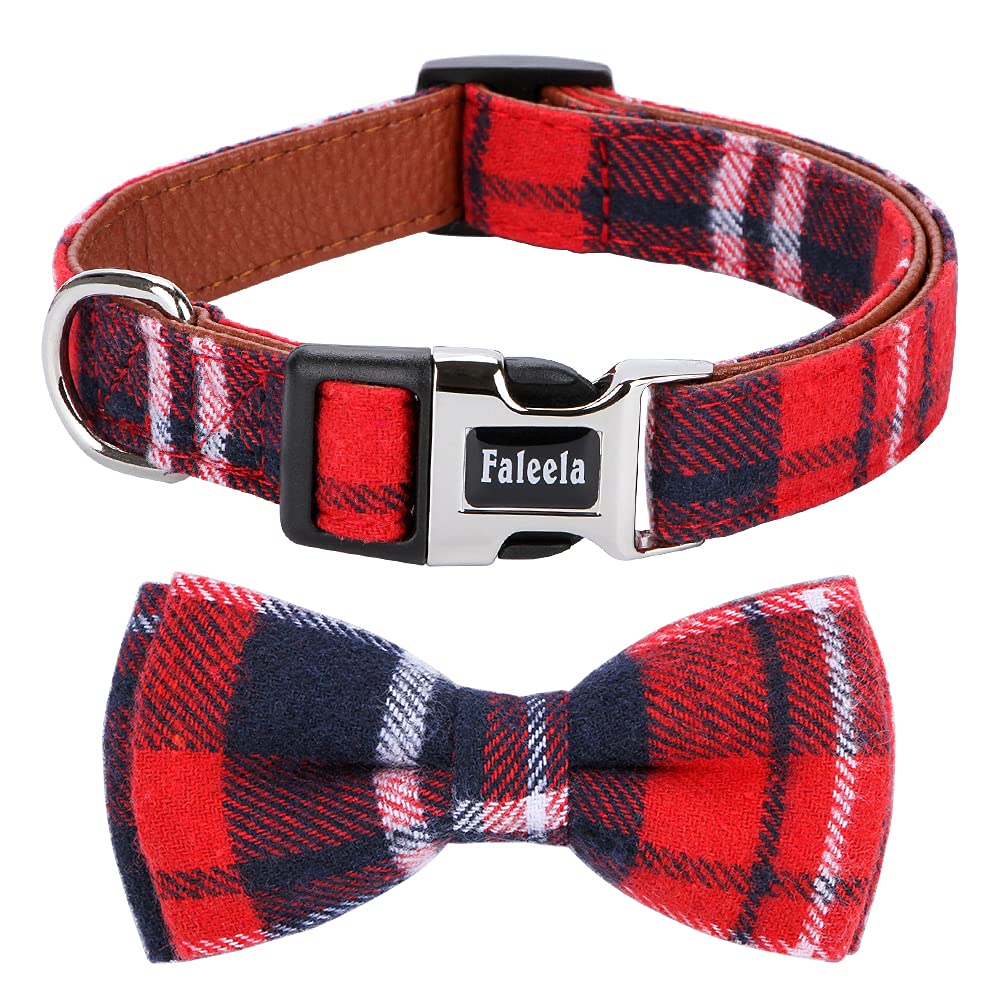 Faleela soft & comfy bowtie collar close-up on red fabric for festive wear