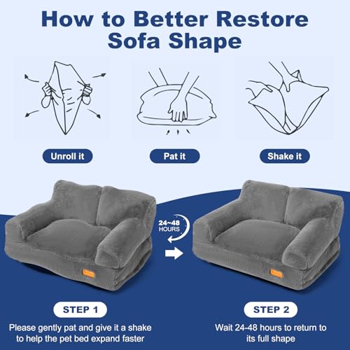 FAMIDGE cat couch bed shown in a living-room setup for cats.