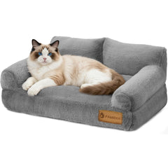 FAMIDGE cat couch bed features non-slip bottom for safe lounging.