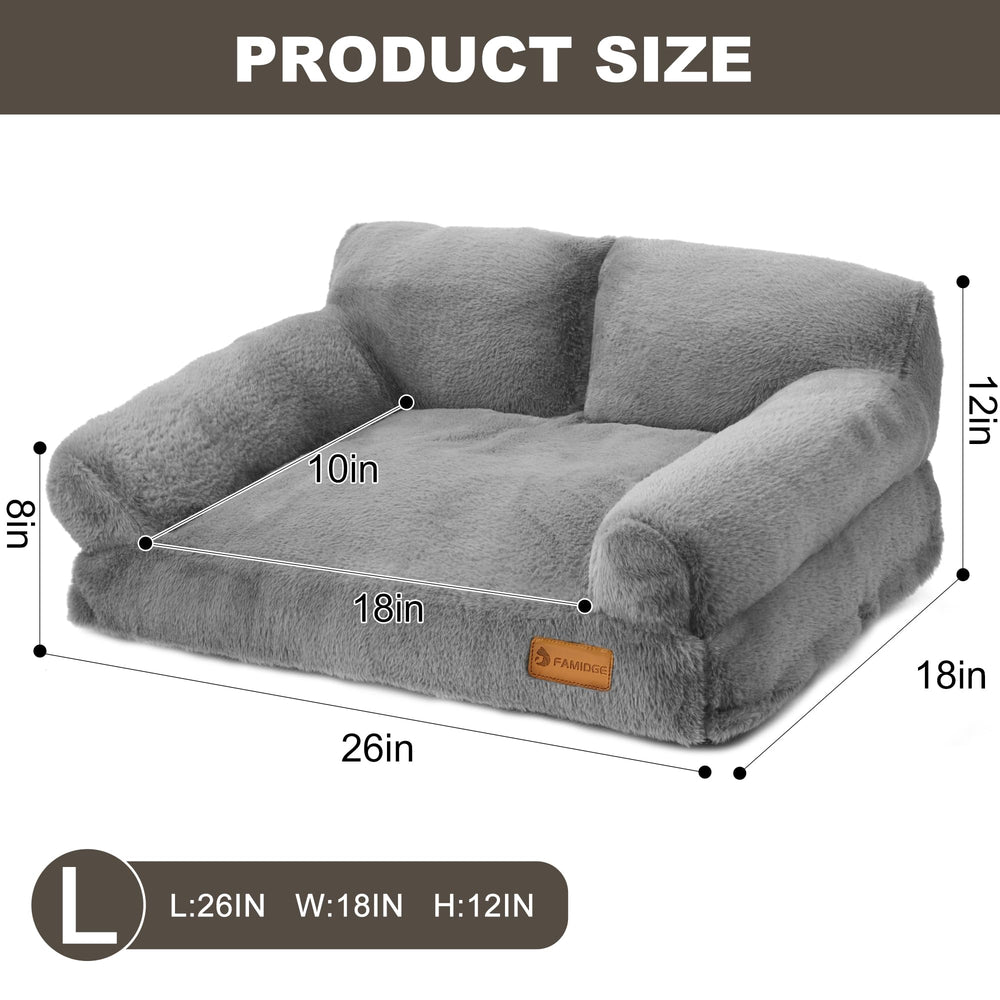 FAMIDGE cat couch bed has removable washable cover for easy cleaning.