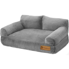 FAMIDGE cat couch bed with ultra-plush fabric invites cozy naps.