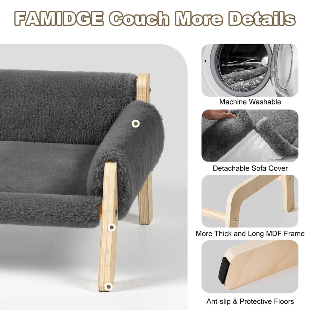 FAMIDGE elevated cat couch assembly takes about five minutes with no tools