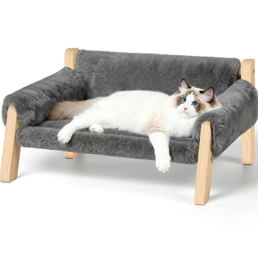 FAMIDGE elevated cat couch cover close-up highlighting seamless stitching for durability