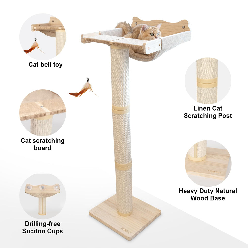 Famifit adjustable posts low, medium, high for customizable cat-height setups