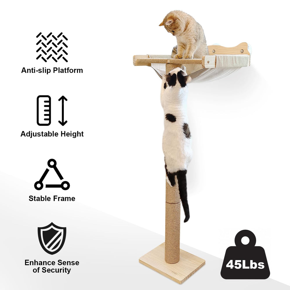 Famifit cat window perch hammock adds cozy resting space for naps after play.