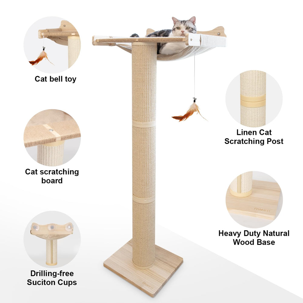Famifit solid sisal posts highlight durable, claw-friendly scratching