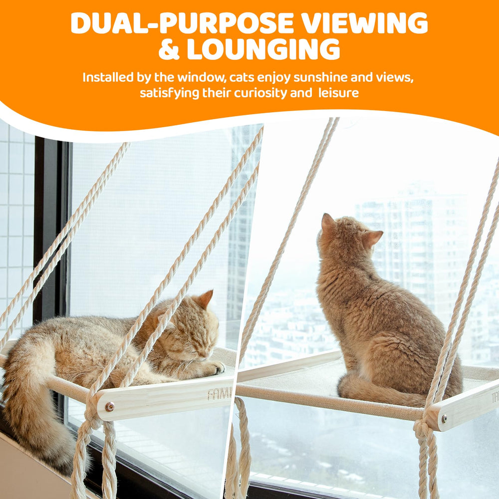 Famifit Cat Window Perch spacious 267 sq in for lounging and watching outside