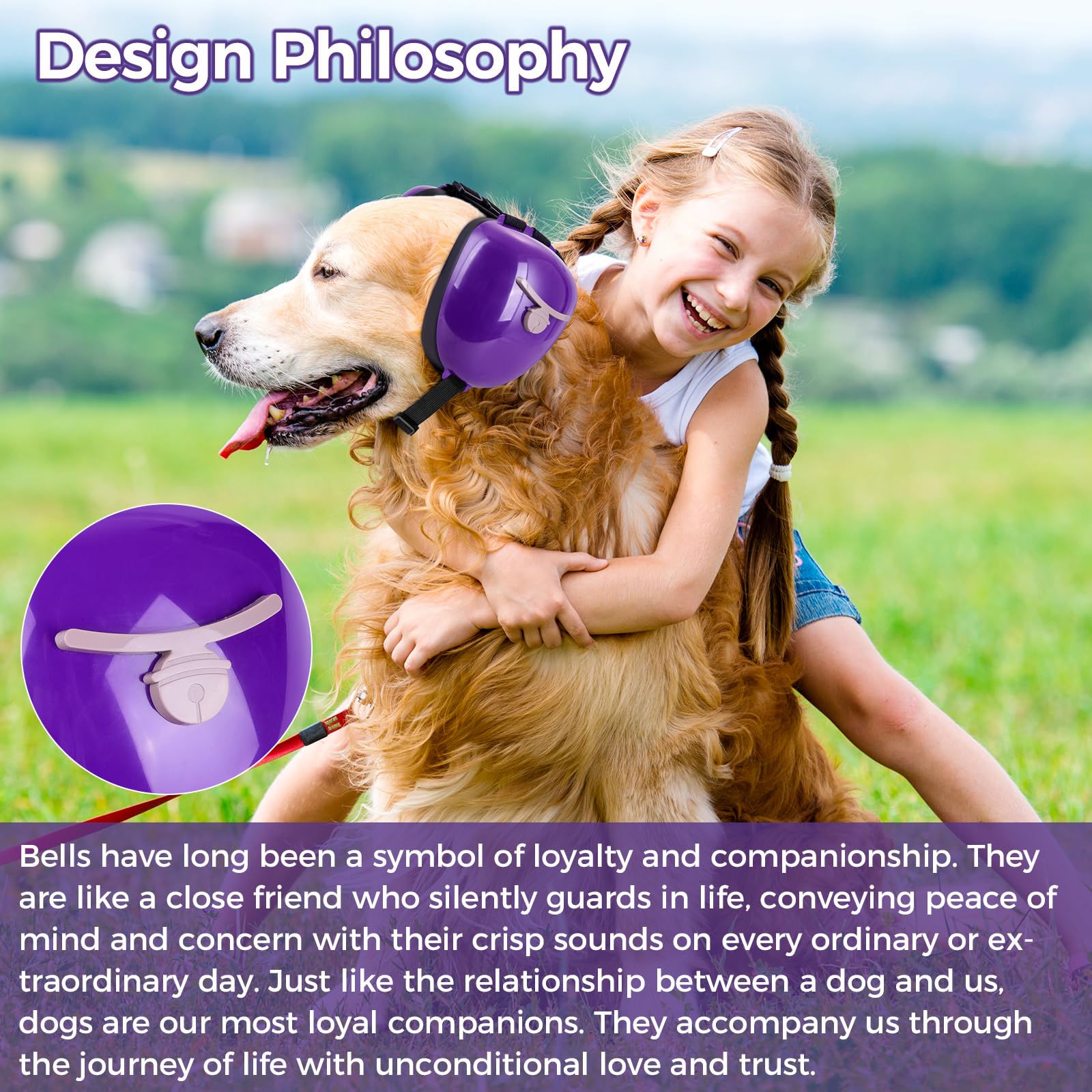 Famikako dog ear muffs adjustable strap closeup demonstrates customizable fit.