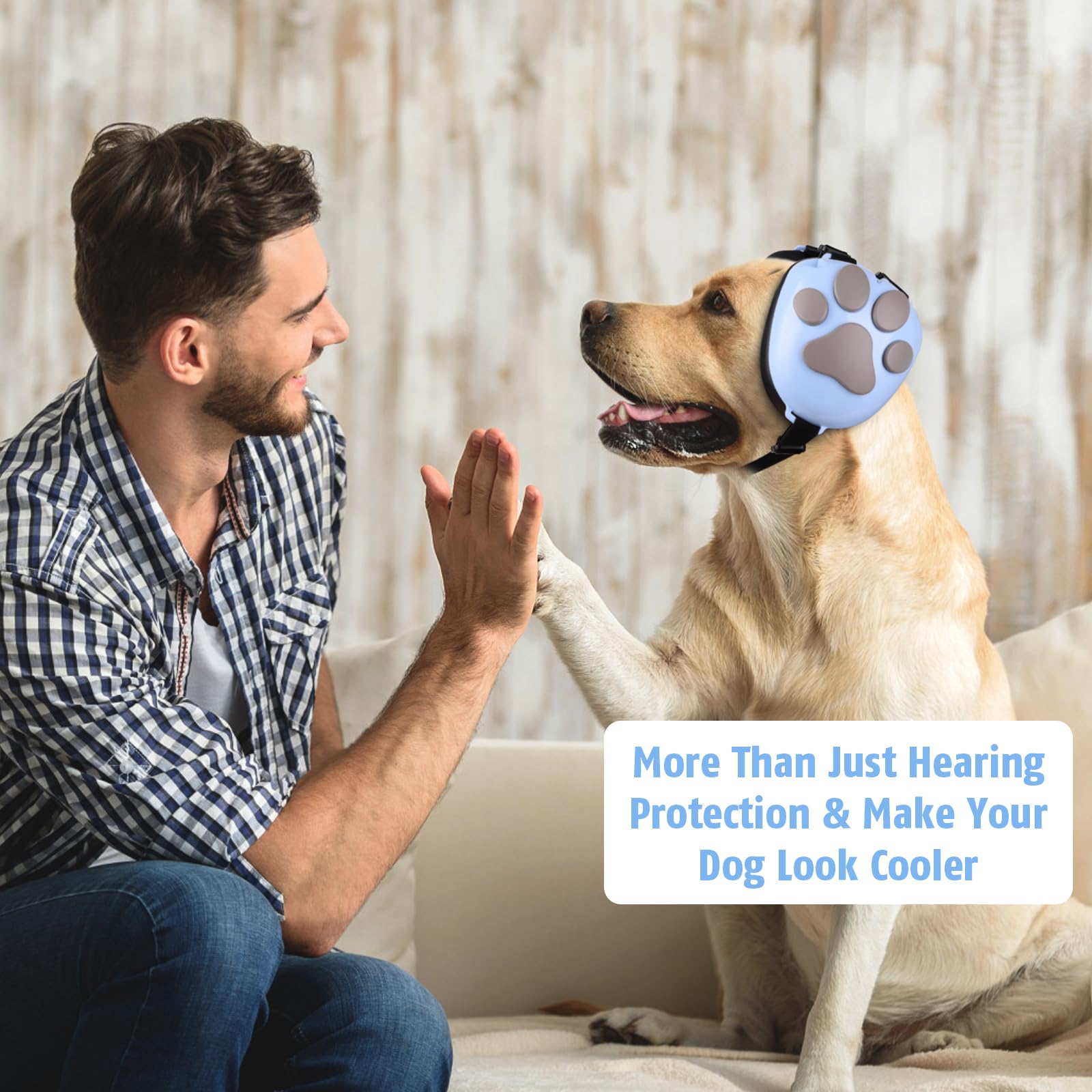 Famikako dog ear muffs straps adjusted for secure wear
