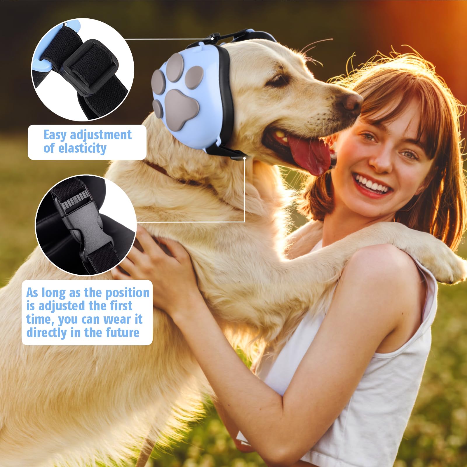 Famikako white shell with pink paws for stylish ear protection