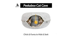 FAMPAWS large donut bed tunnel interior for lounging and nap nesting.