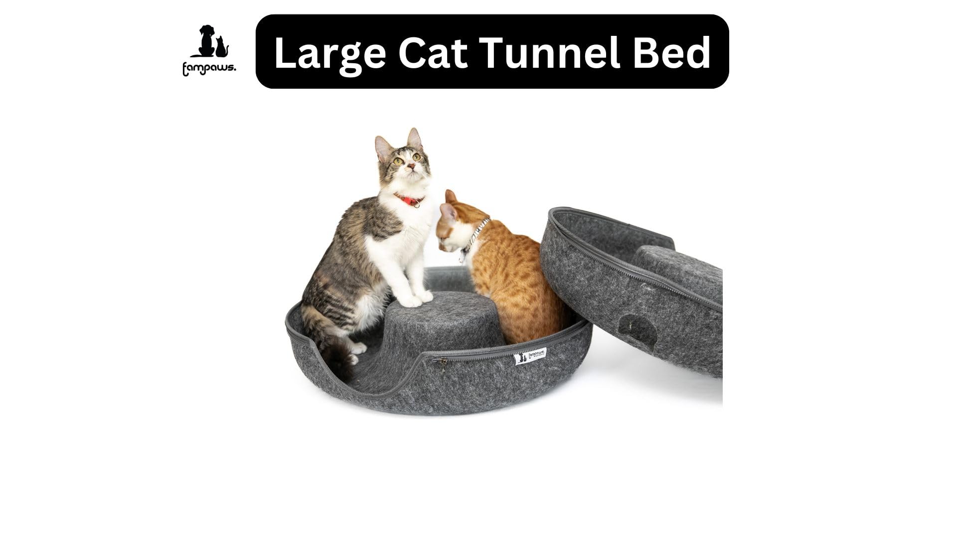 FAMPAWS plastic reinforced zipper enables quick, simple assembly