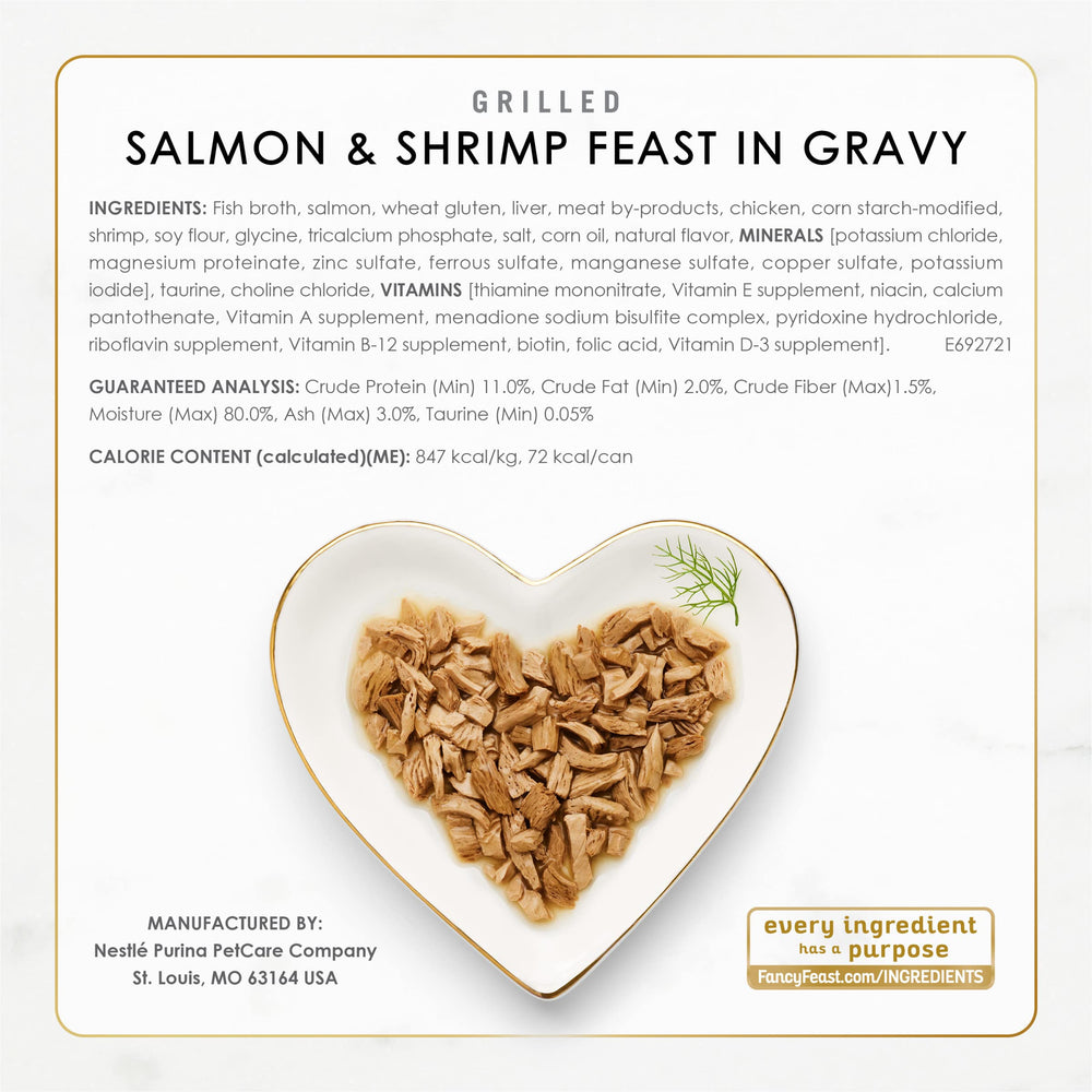 Fancy Feast can label close-up: trusted nutrition authority behind the product.