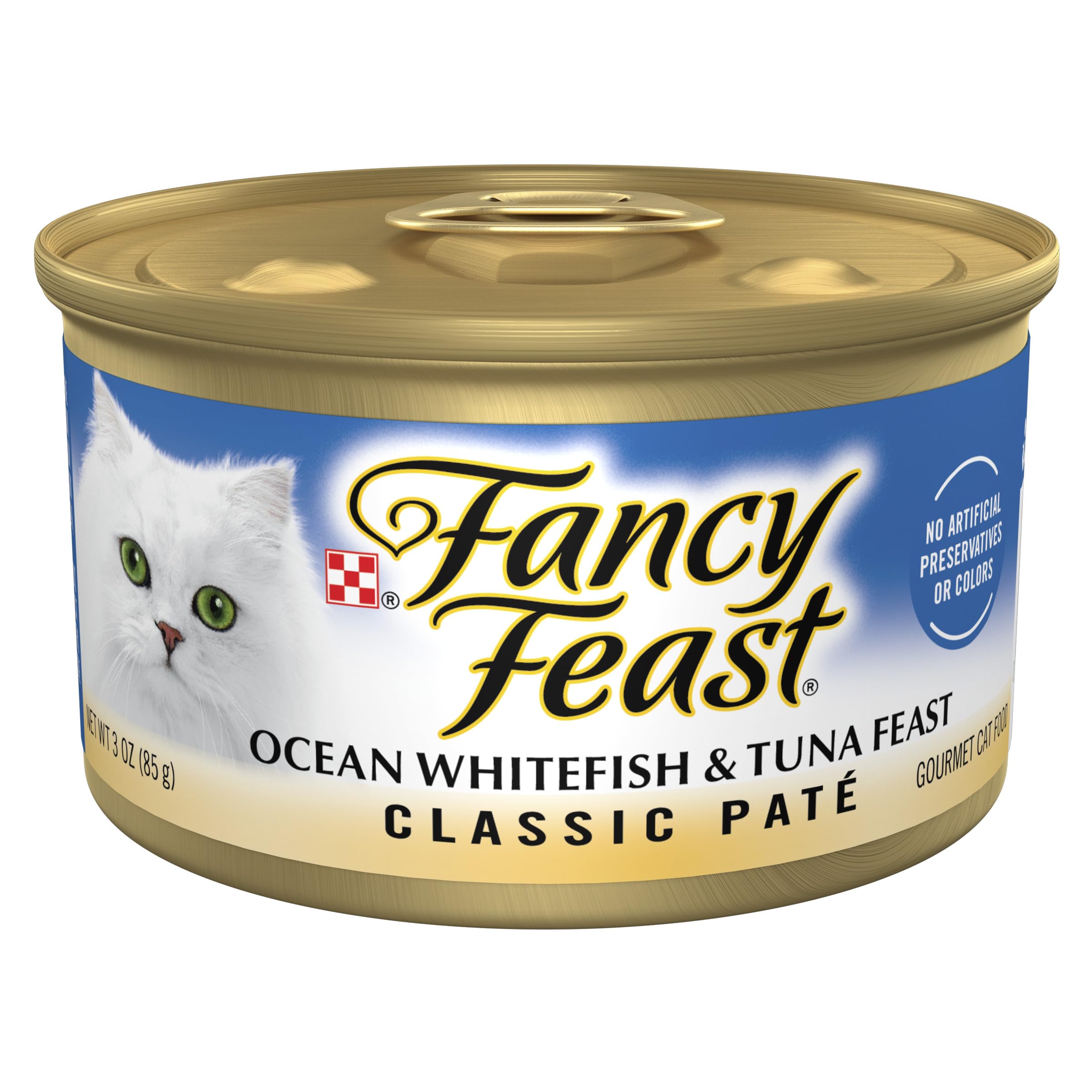 Fancy Feast classic ocean whitefish-tuna pate cans pack 24 for convenient meals