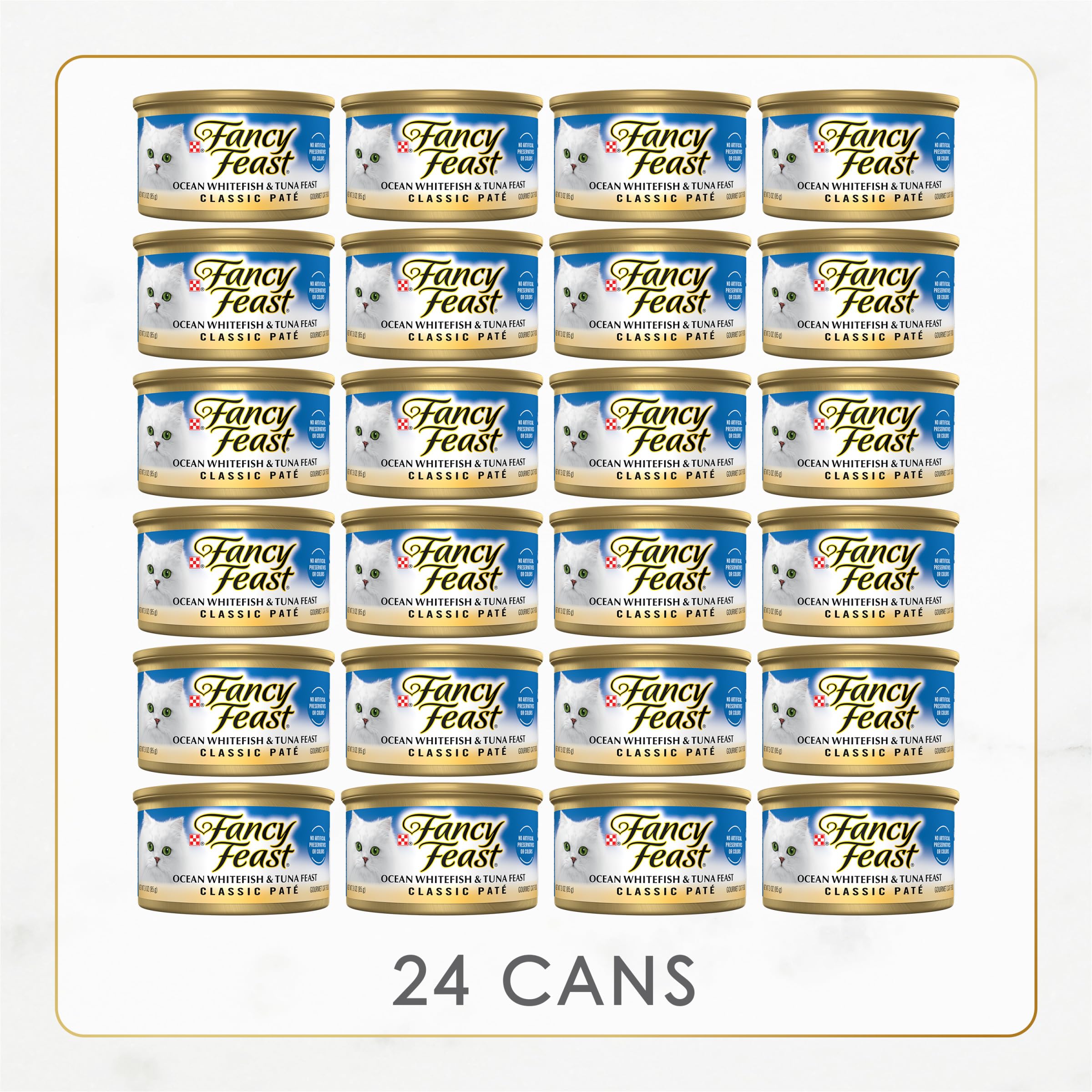 Fancy Feast classic ocean whitefish-tuna pate served in bowl for easy serving