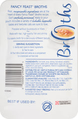 Fancy Feast Classic tuna-shrimp-whitefish morsels close-up—real seafood pieces for palate appeal.