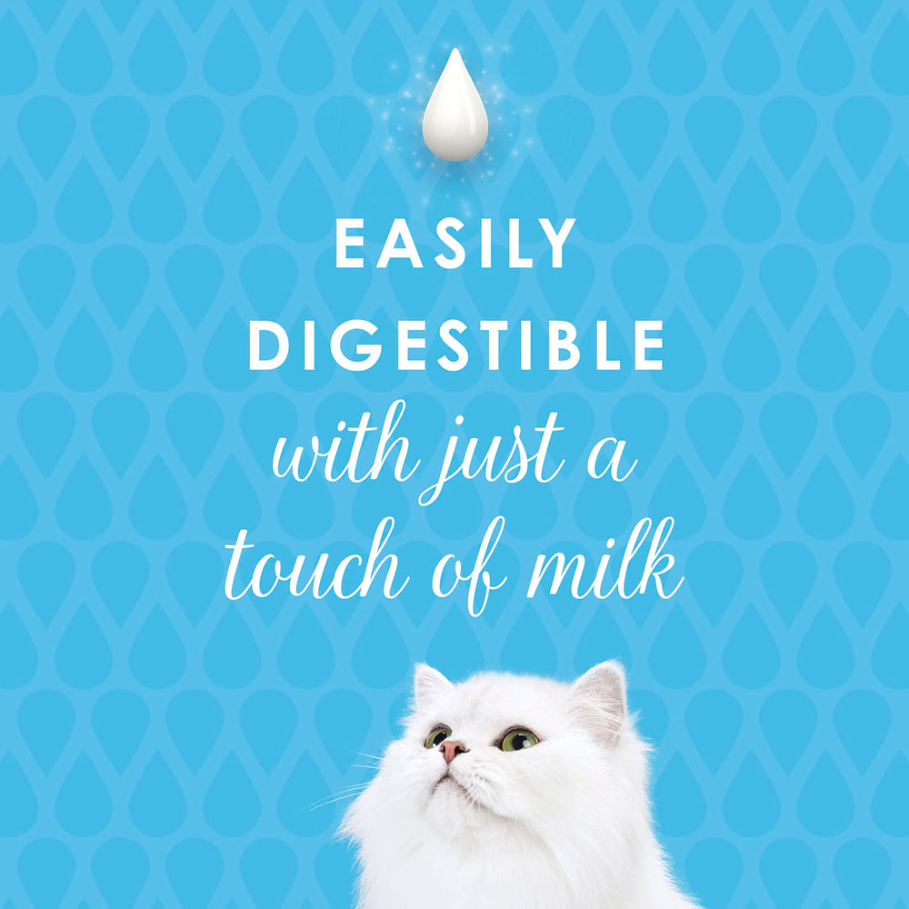 Fancy Feast creamy sauce pour demonstrates moisture and flavor boost for meals