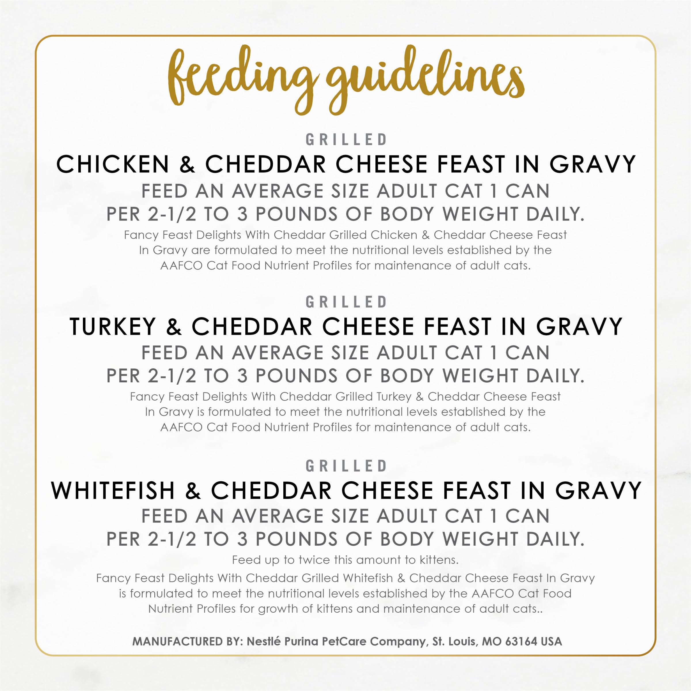 Fancy Feast Delights cat eating action illustrating satisfying meals.